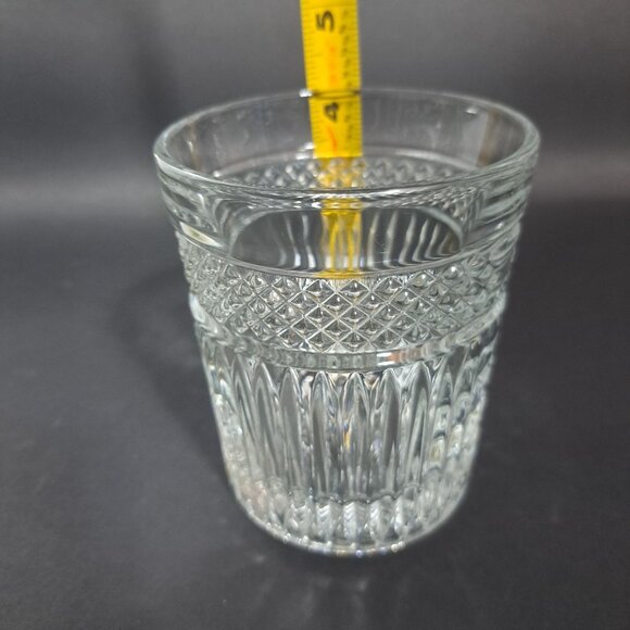 Libbey Radiant Double Old Fashioned Drinking Glass Clear Diamond Pattern - Picture 11 of 11